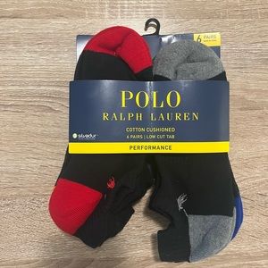 Polo Ralph Lauren 6 Pairs Cotton Cushioned Performance Socks